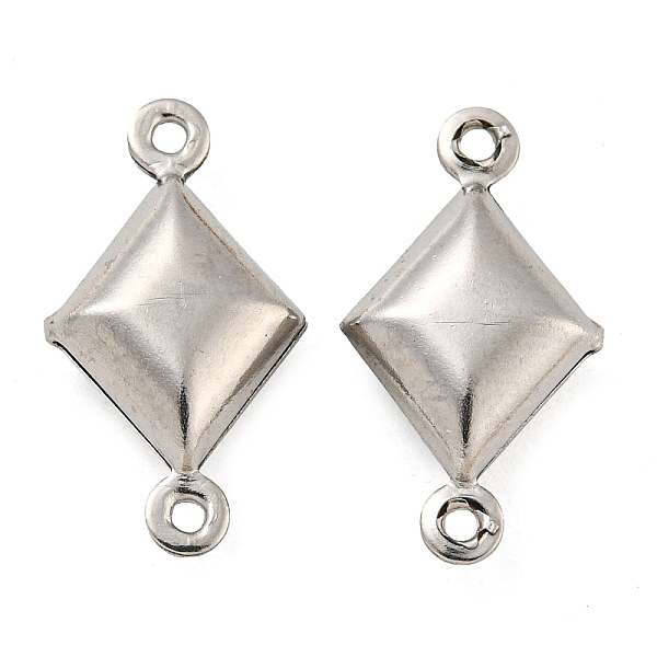 

PandaHall 304 Stainless Steel Connector Charms, Rhombus Links, Stainless Steel Color, 18x10x5mm, Hole: 1mm 304 Stainless Steel Rhombus