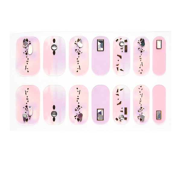 

PandaHall Full Cover Nombre Nail Stickers, Self-Adhesive, for Nail Tips Decorations, Colorful, 24x8mm, 14pcs/sheet Paper Others