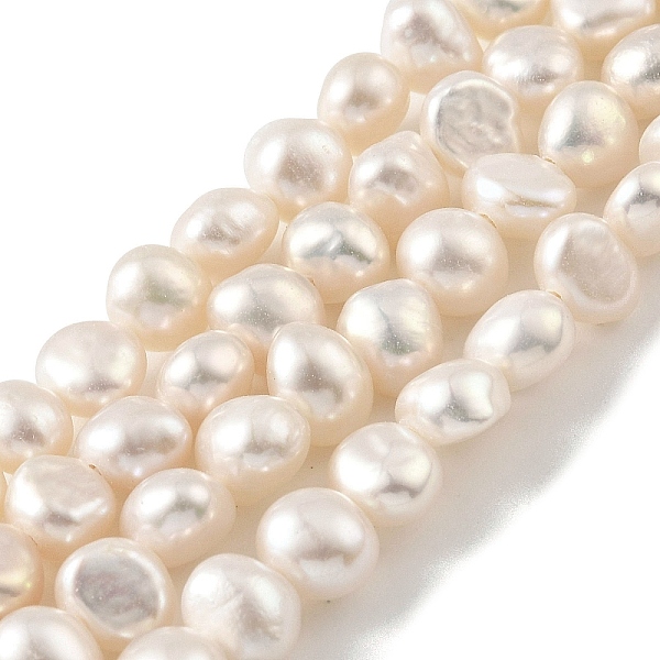 

PandaHall Natural Cultured Freshwater Pearl Beads Strands, Two Sides Polished, Grade 5A, PapayaWhip, 4~5mm, Hole: 0.5mm, about 39pcs/strand..., Orange