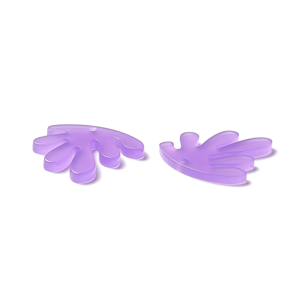 

PandaHall Transparent Acrylic Pendants, Leaf, Medium Orchid, 27.5x26x2.5mm, Hole: 2mm Acrylic Leaf