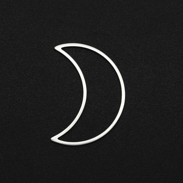 

PandaHall 201 Stainless Steel Linging Rings, Laser Cut, Crescent, Stainless Steel Color, 25x18x1mm 201 Stainless Steel Moon