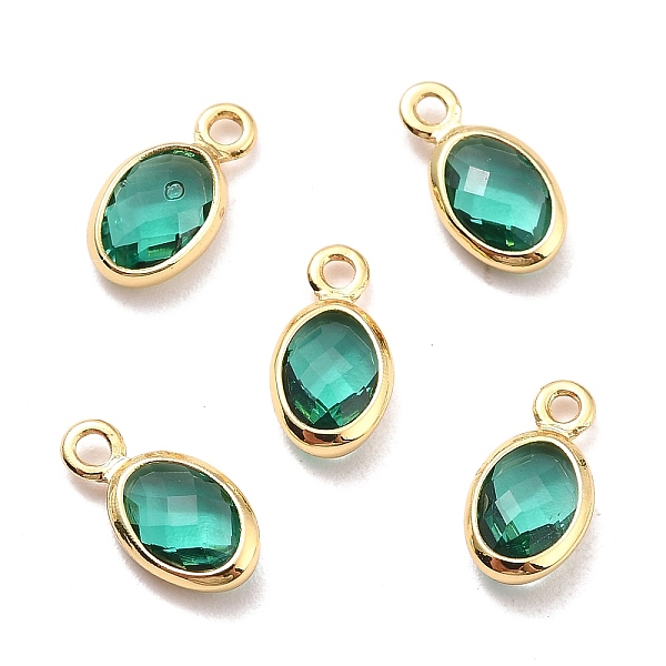 

PandaHall Eco-Friendly Brass with Glass Pendants, Long-Lasting Plated, Lead Free & Cadmium Free & Nickel Free, Oval, Real 18K Gold Plated..., Cyan