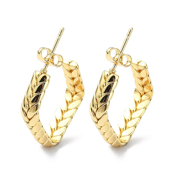 

PandaHall 304 Stainless Steel Stud Earrings, Wheat Style, Golden, Rectangle, 22x5mm 304 Stainless Steel Rectangle