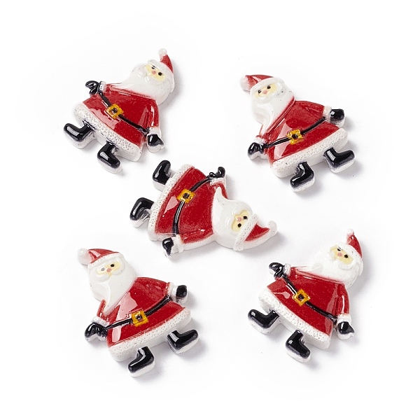 

PandaHall Christmas Themed Opaque Resin Cabochons, Christmas Santas, FireBrick, 25x19.5x5mm Resin Human Red