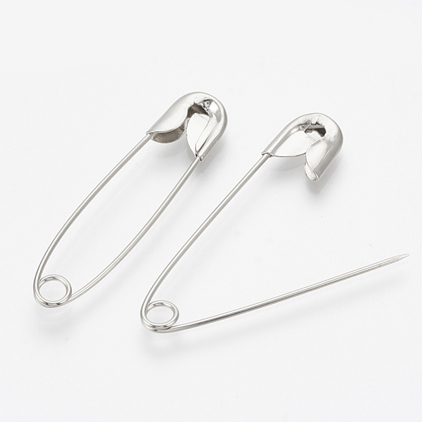 

PandaHall Iron Safety Pins, Platinum, 26x6x2mm, Hole: 2mm, pin: 0.6mm Iron