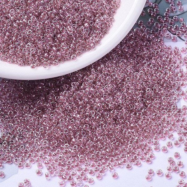 

PandaHall MIYUKI Round Rocailles Beads, Japanese Seed Beads, (RR1132) Inside Dyed Berry, 11/0, 2x1.3mm, Hole: 0.8mm, about 5500pcs/50g Glass..., Pink
