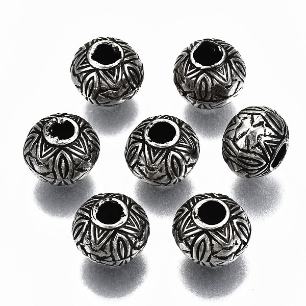 

PandaHall CCB Plastic Beads, Rondelle, Antique Silver, 10x8mm, Hole: 3mm, about 1000pcs/500g Plastic Rondelle