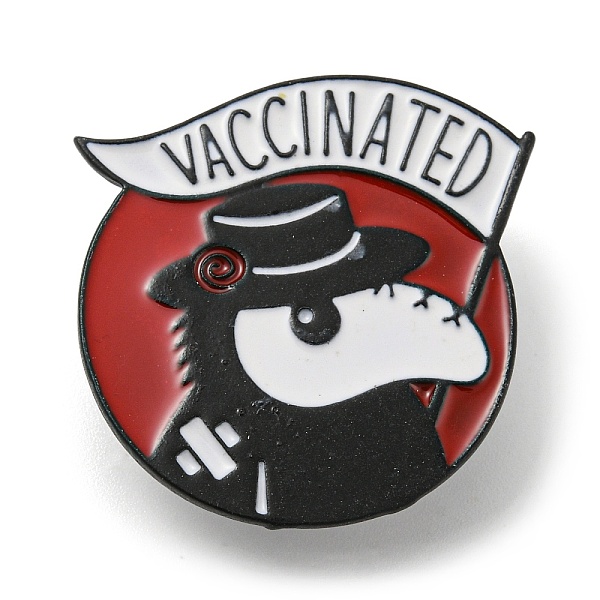 

PandaHall Plague Doctor Alloy Brooches, Bird Enamel Pins, for Backpack Clothes, Black, 33x32x1.5mm Alloy+Enamel Bird
