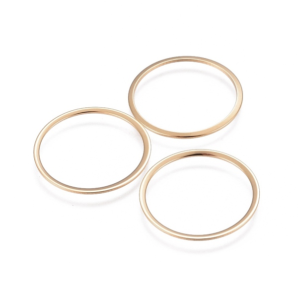

PandaHall 201 Stainless Steel Linking Rings, Ring, Real 24K Gold Plated, 22x0.6mm, Inner Diameter: 18~19mm 201 Stainless Steel Ring