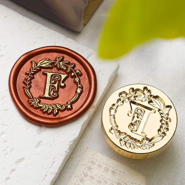 

PandaHall Golden Tone Wax Seal Brass Stamp Head, Flower with Letter Pattern, for Wax Seal Stamp, Letter F, 24x14mm, Inner Diameter: 7mm...
