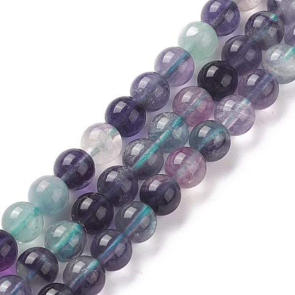 

PandaHall Natural Fluorite Beads Strands, Round, 8mm, Hole: 1mm, about 50pcs/strand, 15.16''(38.5cm) Fluorite Round