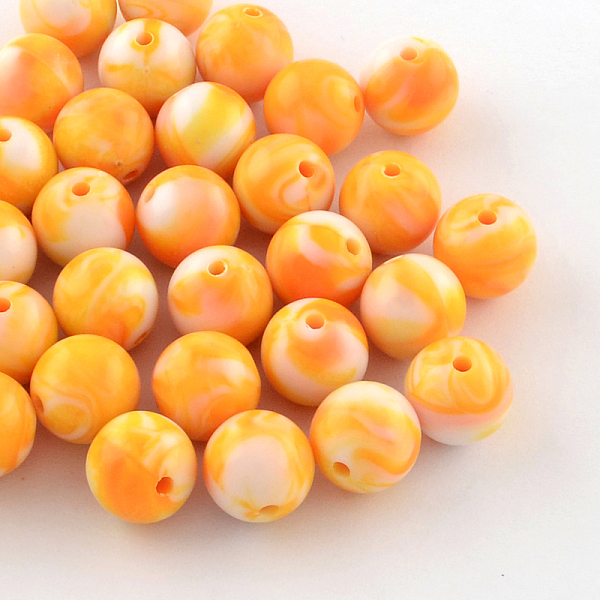 

PandaHall Opaque Acrylic Beads, Round, Orange, 14mm, Hole: 2mm, about 170pcs/500g Acrylic Round Orange