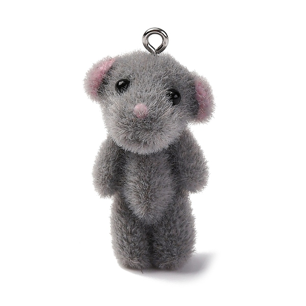 Flocky Resin Pendan… - image