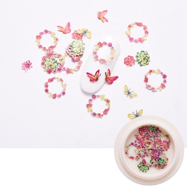 

PandaHall Paper Cabochons, Nail Art Decorations Accessories, Mixed Shapes, Orchid, 4.5~10x5.5~10x0.2mm, about 50pcs/box Paper Mixed Shapes..., Purple