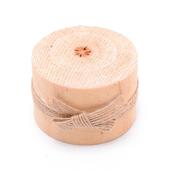 

PandaHall Natural Pine Wood Candle Holder, with Hemp Rope, Column with Bowknot, BurlyWood, 60x40mm, Inner Diameter: 39mm Wood Orange