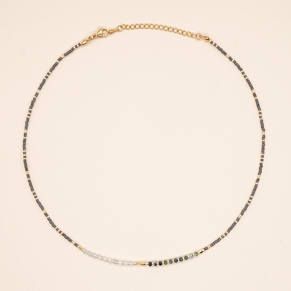 

PandaHall Bohemian-style semi-precious gemstone rice bead necklace, colorfast and lightweight luxury ladies necklace., Mixed Color, 0.04..., Multicolor