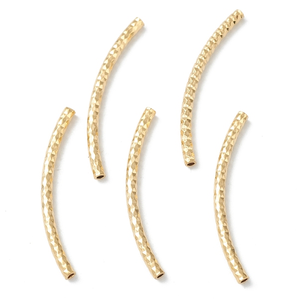 

PandaHall Brass Tube Beads, Long-Lasting Plated, Curved Beads, Tube, Real 24K Gold Plated, 30x2mm, Hole: 1mm Brass Tube