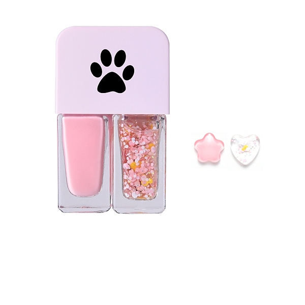 

PandaHall 12ml Two Tone Nail Polish, for Nail Art Design, Quick-drying, Nail Art Accessories, Pink, 60x36x18mm Carved Nail Gel Pink
