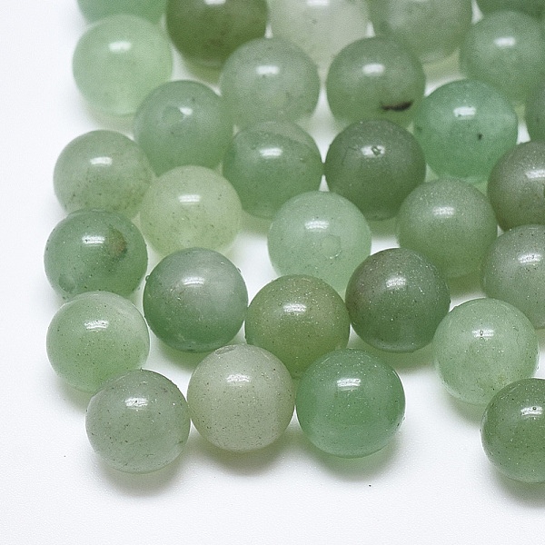 

PandaHall Natural Green Aventurine Beads, Half Drilled, Round, 10mm, Half Hole: 1.2mm Green Aventurine Round