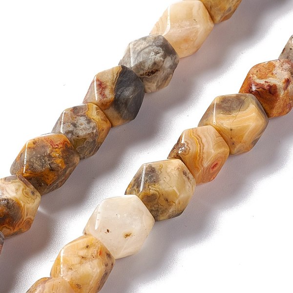 

PandaHall Natural Crazy Lace Agate Beads Strands, Faceted, Rhombus, 10~12x8~10x8~10mm, Hole: 1.2mm, about 34pcs/strand, 15.71''~15.98''...