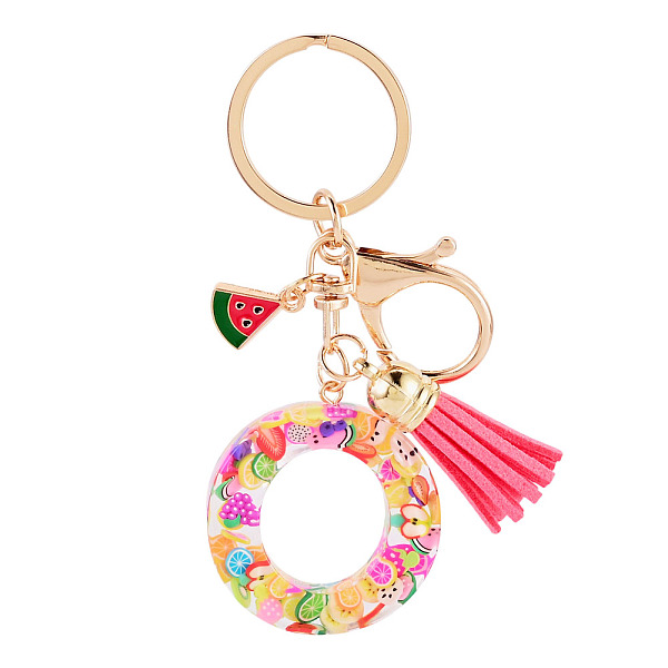 Fruit Series Letter Resin Keychains