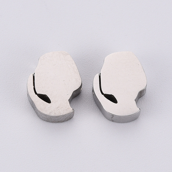 

PandaHall 304 Stainless Steel Beads, Laser Cut, Girl, Stainless Steel Color, 10x8x3mm, Hole: 1.5mm 304 Stainless Steel Human
