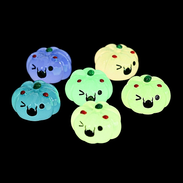 

PandaHall Halloween Luminous Resin Pumpkin Display Decoration, Micro Landscape Decorations, Glow in the Dark, Mixed Color, 28.5x18.5mm Resin..., Multicolor