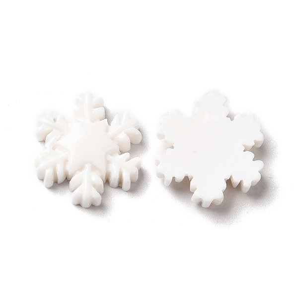 

PandaHall Christmas Opaque Resin Cabochons, Snowflake, Snowflake, 19x19x5.5mm Resin Snowflake White