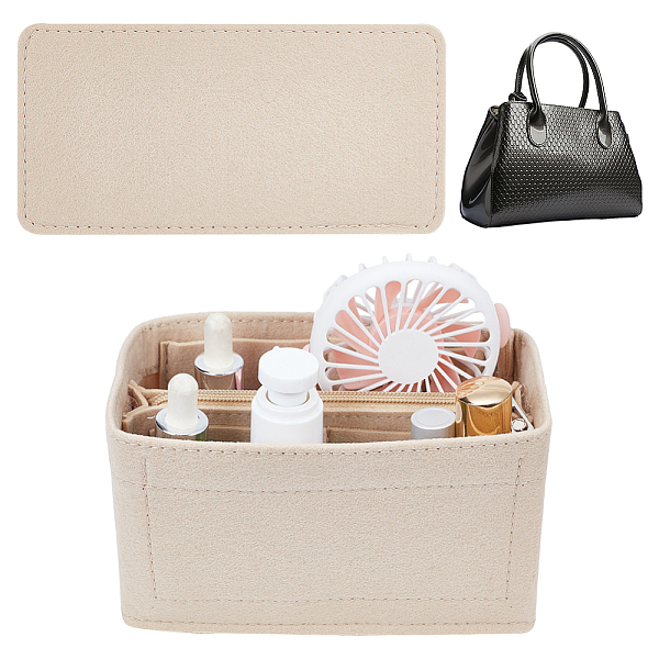 

PandaHall WADORN 3pcs Felt Tote Bag Insert Organizer, Felt Handbag Organizer Multiple Compartments Toiletry Bag Insert Interior Shaper...