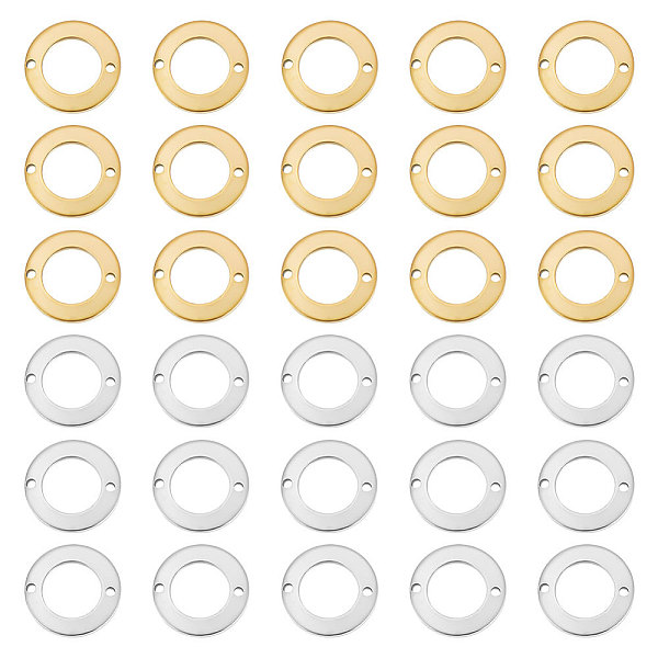 

PandaHall Unicraftale 32Pcs 2 Colors 304 Stainless Steel Connector Charms, Ring, Mixed Color, 13x1mm, Hole: 1mm, 16pcs/color 304 Stainless...