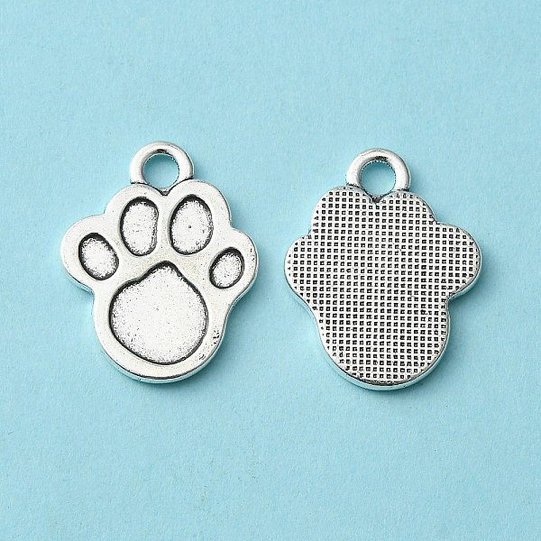 

PandaHall Tibetan Style Zinc Alloy Pendants, Dog Paw Prints, Lead Free & Cadmium Free, Antique Silver, 22x17x2mm, Hole: 3mm Alloy Dog