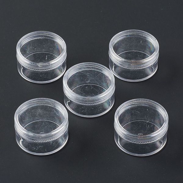 PandaHall (Defective Closeout Sale: Scratched), Plastic Bead Containers, Column, Clear, 4.9x2.8cm, Inner Diameter: 4.2cm Plastic Column...