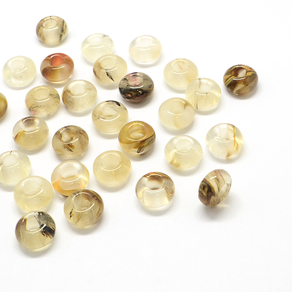 

PandaHall Watermelon Stone Glass European Large Hole Beads, Rondelle, 13~14x7~8mm, Hole: 5mm Other Watermelon Stone Glass Rondelle