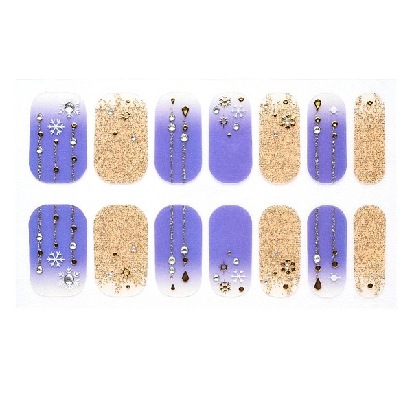

PandaHall Full Wrap Gradient Nail Polish Stickers, Tartan Snowflake Leopard Print Self-Adhesive Glitter Powder Gel Nail Art Decals, for Nail...