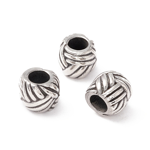 

PandaHall 304 Stainless Steel European Beads, Large Hole Beads, Manual Polishing, Column, Antique Silver, 9x7.8mm, Hole: 4.5mm 304 Stainless...