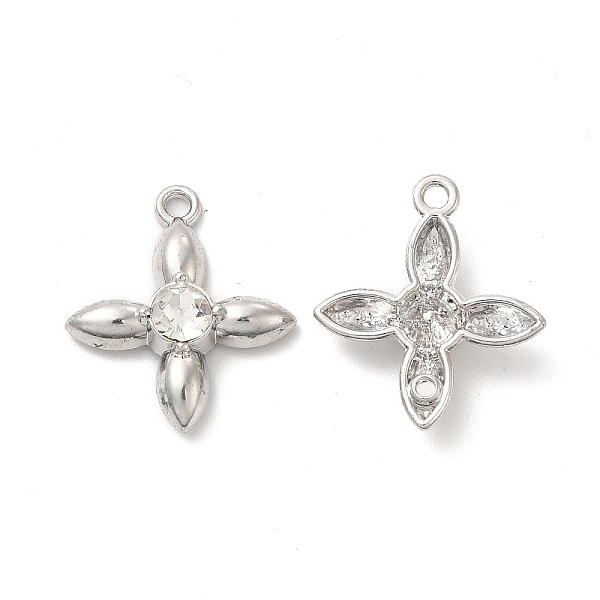 

PandaHall Glass Flower Pendants, with Platinum Alloy Finding, Long-Lasting Plated, Cadmium Free & Lead Free, Clear, 23x20x5mm, Hole: 1.8mm...