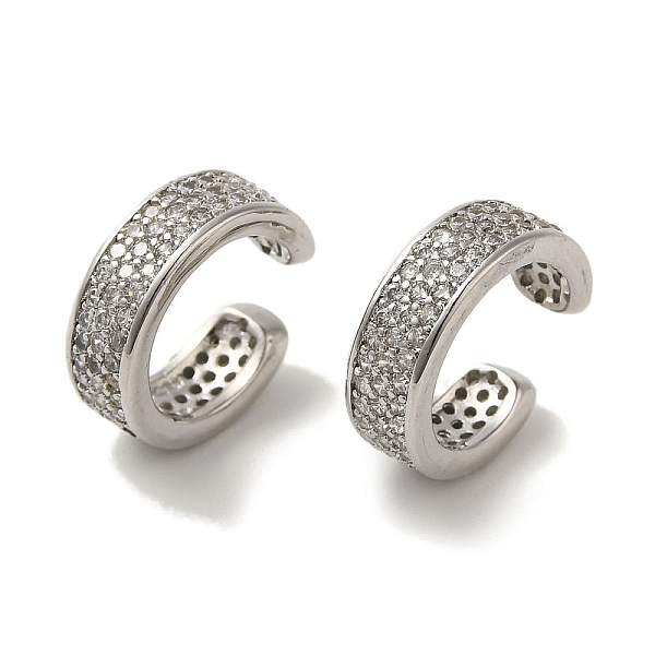 

PandaHall Rack Plating Brass Micro Pave Cubic Zirconia Clip-on Earrings, Long-Lasting Plated, Lead Free & Cadmium Free, Platinum, 14.5x4.5mm...