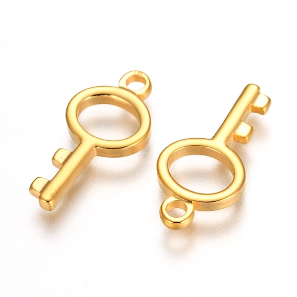 

PandaHall 304 Stainless Steel Pendants, Key, Golden, 19.5x9.5x2mm, Hole: 1.8mm 304 Stainless Steel Key