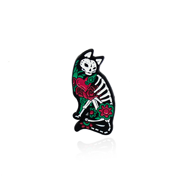 

PandaHall Animal Skeleton Safety Brooch Pin, Alloy Enamel Badge for Suit Shirt Collar, Fox, 35x18mm Alloy+Enamel Fox