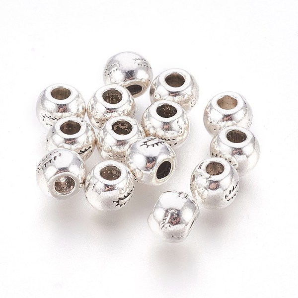 

PandaHall Tibetan Style Alloy Beads, Cadmium Free & Lead Free, Round, Antique Silver, about 7mm in diameter, hole: 3mm Alloy Round