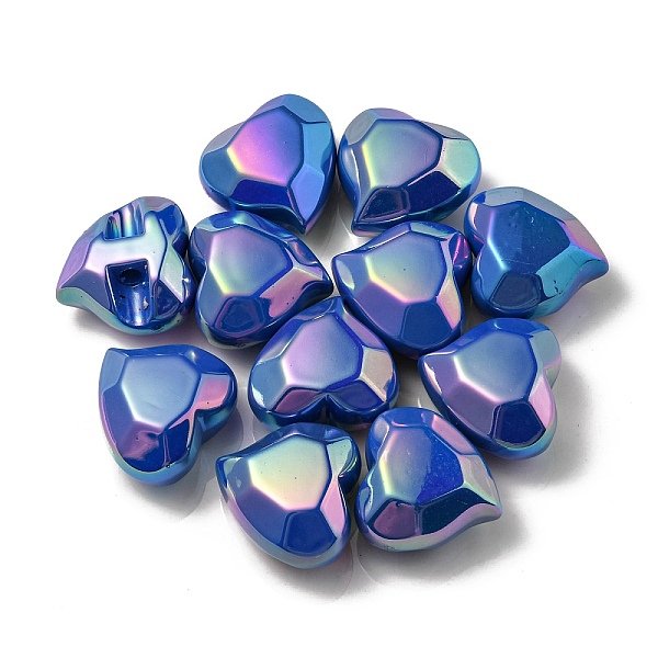 

PandaHall UV Plating Rainbow Iridescent Acrylic Beads, Heart, Dodger Blue, 22x23x13mm, Hole: 3.5mm Acrylic Heart