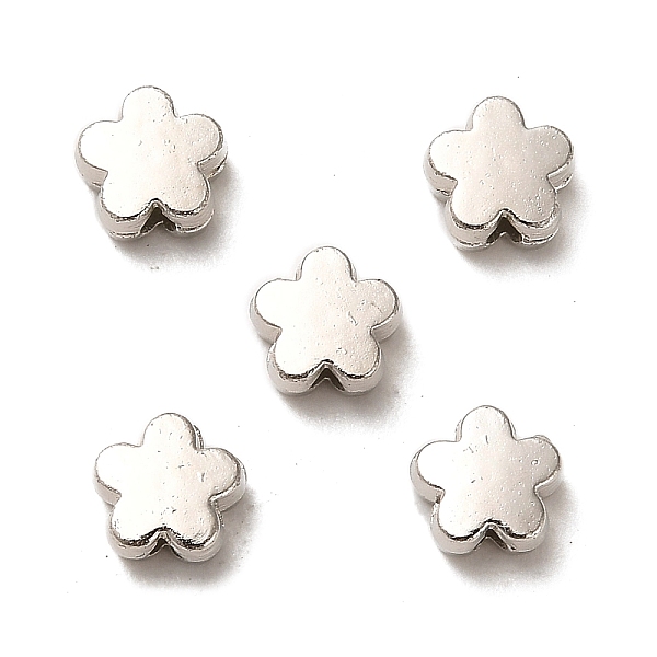 

PandaHall CCB Plastic Beads, Flower, Platinum, 6x6x2.8mm, Hole: 1.2mm Plastic Flower