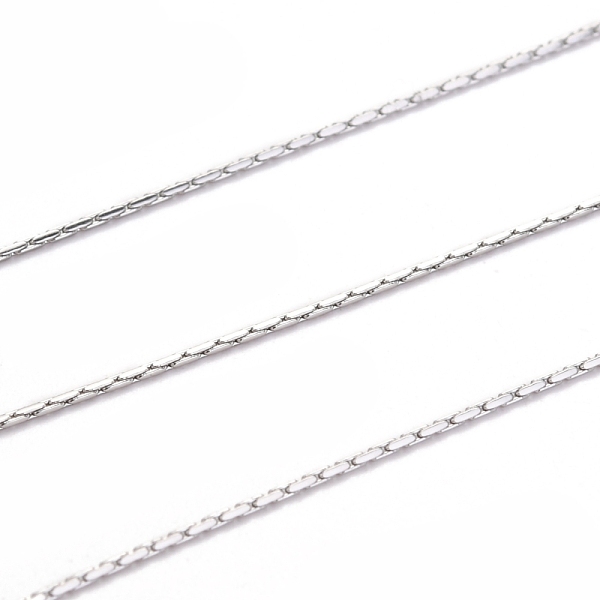 

PandaHall 304 Stainless Steel Cardano Chains, Soldered, Stainless Steel Color, 1mm 304 Stainless Steel