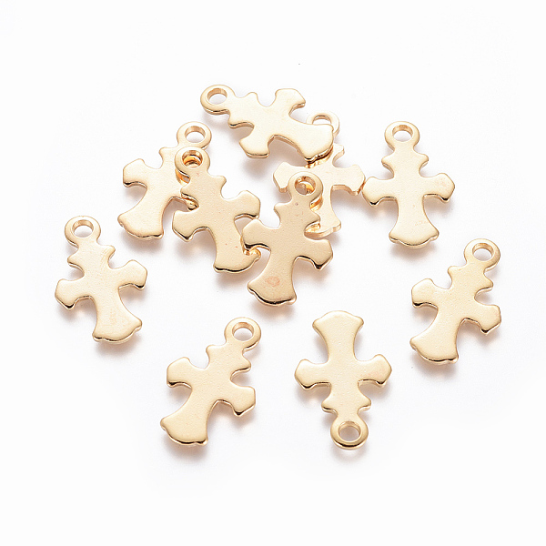 

PandaHall 201 Stainless Steel Pendants, Cross, Golden, 21x13x1mm, Hole: 2mm 201 Stainless Steel Cross
