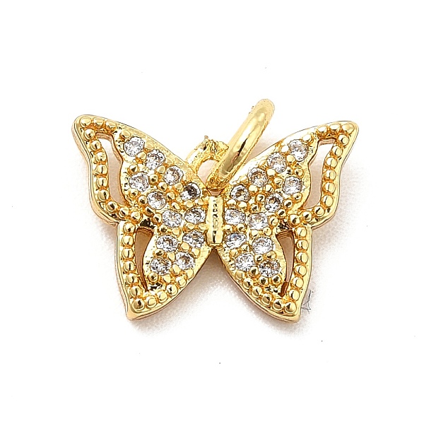 

PandaHall Rack Plating Brass Micro Pave Cubic Zirconia Charms, Hollow Butterfly Charm, Long-Lasting Plated,with Jump Rings, Cadmium Free &..., Clear