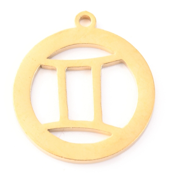 

PandaHall 304 Stainless Steel Pendants, Constellation, Gemini, 18x16x1.1mm, Hole: 1.2mm Stainless Steel Gemini