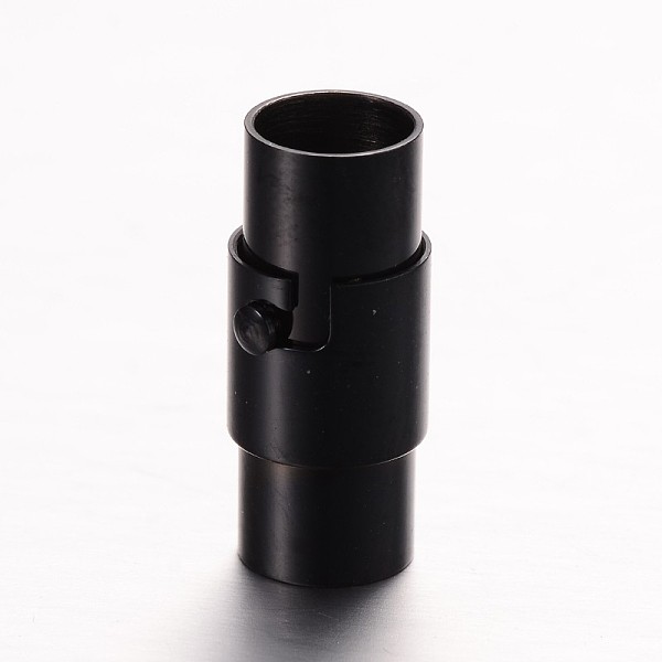 

PandaHall 304 Stainless Steel Locking Tube Magnetic Clasps, Column, Gunmetal, 18x8mm, Hole: 6mm 304 Stainless Steel Column