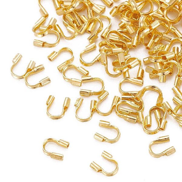 

PandaHall Brass Wire Guardians, Cadmium Free & Lead Free, Golden, 4.5x4x1mm, Hole: 0.5mm Brass