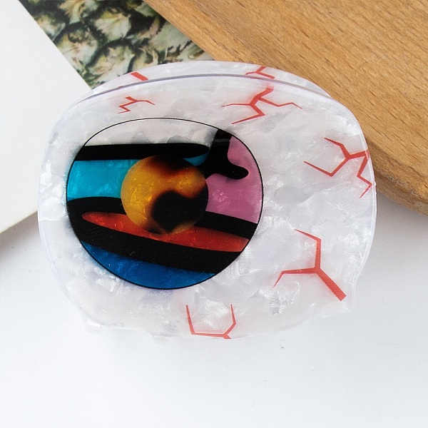 

PandaHall PVC Claw Hair Clips, Eye, Black, 47x56mm PVC Eye Black