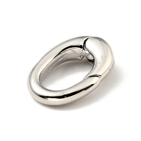 

PandaHall Brass Spring Gate Rings, Oval, Cadmium Free & Lead Free, Long-Lasting Plated, Platinum, 12x8x3mm, Hole: 5x8mm Brass
